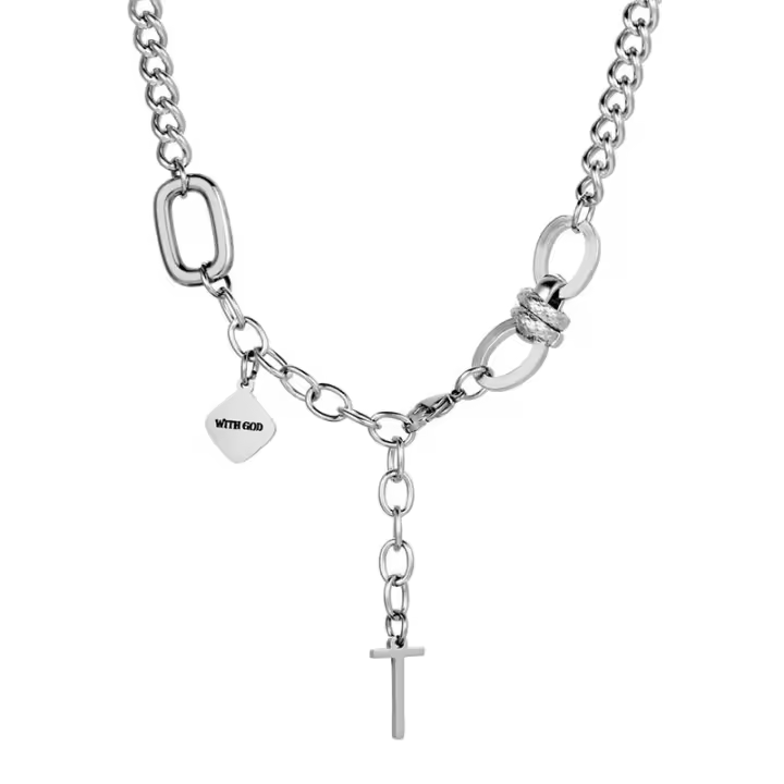 Collares para Hombres, Cadena Cubana Moda, Arce Inoxidable, Estilo Hip Hop, Colgantes Étnicos, Cadena para Disco y Alta Calle - 1