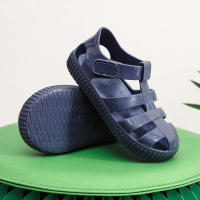 Sandalias con velcro para niños verano 2025 nuevo color sólido niños y niñas bolsa cabeza hueco suela suave bebé jalea sandalias - details 20