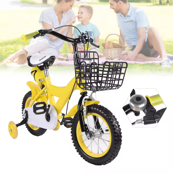 Bicicleta de Niños de Acero de Alto Carbono Estilo Clásico Duradero Belleza Renderimiento Bueno - 1