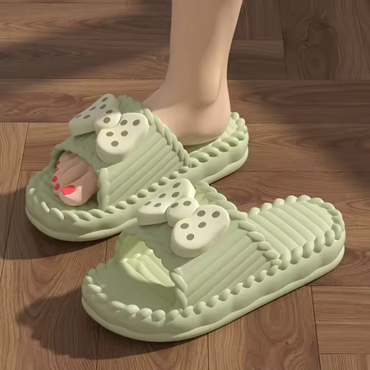 Zapatillas de Sensación de Nubes para Mujeres, Sandalias Antideslizantes de Verano para Interiores con Suela Gruesa para el Baño - 1