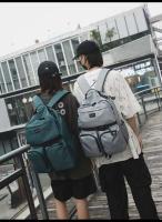 4 colores ocio Simple ligero Nylon impermeable resistente al desgaste estudiante pareja mochila hombres mochila bolso para mujer - details 22