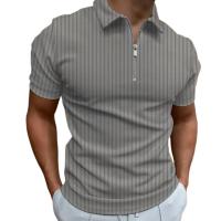 Camisa de Golf con cremallera para hombre, Polo informal con solapa de vacaciones, camiseta de manga corta, Camiseta básica de moda de verano, Polo de ajuste Regular - details 0