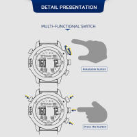 Reloj Deportivo para Hombres 100M Impermeable con Brújula Cronómetro Cuentodown Formato de Horas 12/24 para Buceo al Aire Libre - details 7