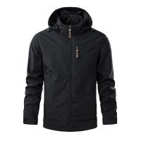 Chaqueta informal para exteriores para hombre, sudadera con capucha holgada de moda, top impermeable, primavera y otoño - details 3
