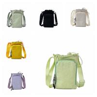 Bolsa portabotellas con correa para el hombro, bolsillo frontal de secado rápido, bolso cruzado para botella de agua, asa con cordón abierto - details 0