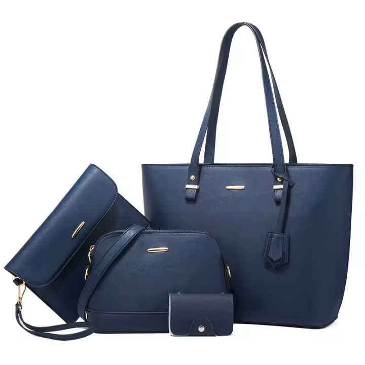 Bolsos de Mujer Bolso bandolera totalizador señoras Fashion Grande bolsos Pu Cuero billetera 2 unds conjunto - 1