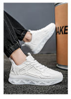 Zapatos para correr transpirables de plástico con goteo de malla baja a la moda para actividades al aire libre para parejas deportivas informales de primavera para hombre - details 9