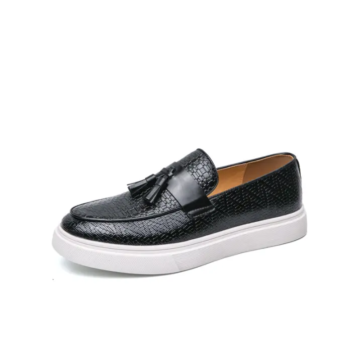 Zapatos de cuero de pasarela de moda, zapatos casuales de negocios con personalidad para hombres - 1