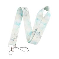 Soporte de anillo, soporte de etiqueta de nombre, soporte de tarjeta de identificación, cintas, cinta para colgar teléfono, cordón para teléfono, correas para el cuello, cordón con impresión de mármol - details 1