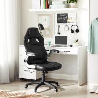 oficina ergonómica, giratoria y altura ajustable, estudio, ruedas, Negro OBG62B - details 4