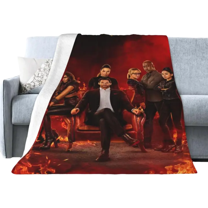 Manta ligera de felpa para sofá, póster de Luc_if-er, suave y acogedora - 1