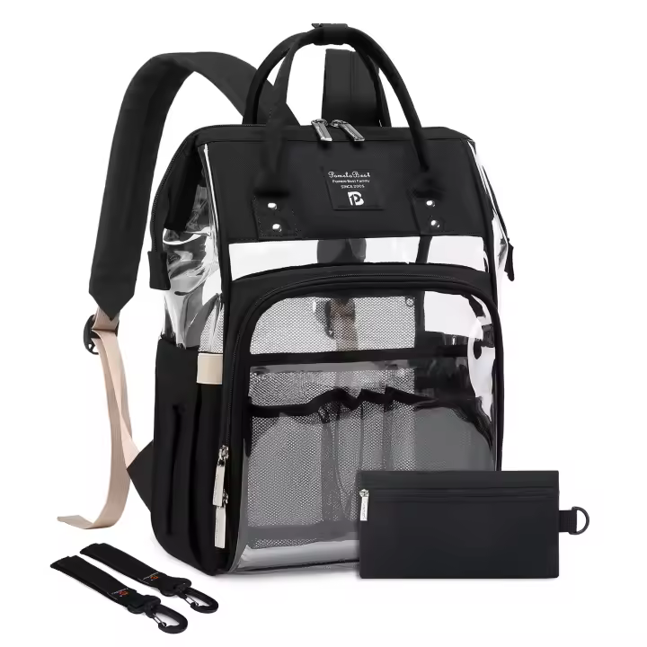 Mochila de Pañales Pomelo Best Tela Composita, Diseño Escocés, Bolsillo Utilidad, Llevabilidad, Lavado a Mano - 1