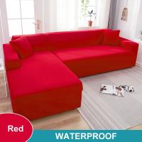 Funda de sofá impermeable para sala de estar, cubierta elástica para sofá esquinero en forma de L, 1/2/3/4 asientos - details 13