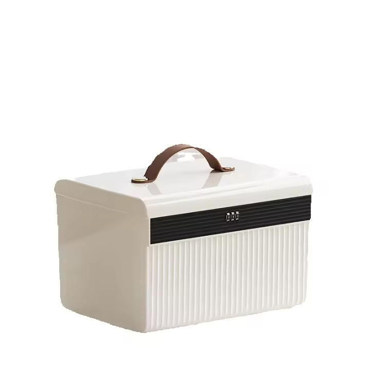 Caja de almacenamiento de caja de código con cerradura para objetos de valor caja de almacenamiento casera de documentos de certificado de documentos de la escuela caja de almacenamiento de custodia de teléfono móvil - 1
