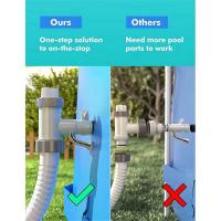 Adaptador de manguera para piscina sobre el suelo, adaptador de manguera para piscina con válvula de émbolo, 2 uds. - details 1