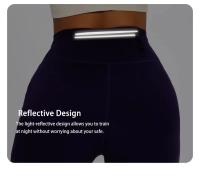 Mallas deportivas multifuncionales con bolsillo de malla para mujer, pantalones cortos de Yoga para Fitness sin costuras, pantalones cortos para correr con bolsillos reflectantes - details 7