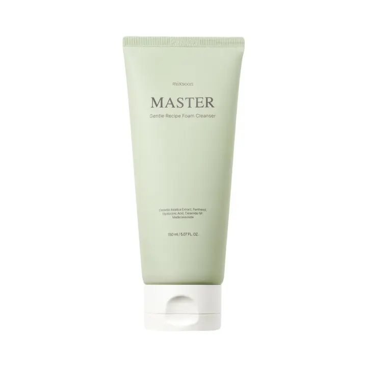 [Mixsoon] Master Gentle Recipe Foam 5.07 fl oz / 150 ml Limpiador exfoliante suave para pieles secas y sensibles que mejora la textura de la piel - 1