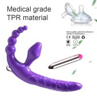 Leten Vibrador Estrapless Juguete para Adultos de Doble Penetración Beads Anal - details 3