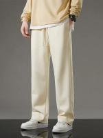 Pantalones de Rastrillo de Moda Coreana para Hombres Pantalones Casuales de Algodón con Cordón para Primavera Otoño Pantalones de Honda Rectos y Anchos - details 2