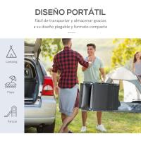 Jardín Plegable con Respaldo Ajustable en 7 Niveles Almohada y Reposabrazos Carga 165 kg para Piscina Terraza Camping 137x63,5x100,5 cm Gris - details 2