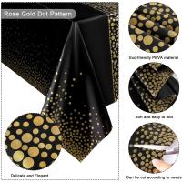 Mantel desechable de lunares pequeños, mantel PEVA impermeable grueso, ración para fiesta de cumpleaños y boda en casa, 54x108 pulgadas, 1 ud. - details 4