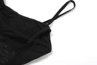 BUNO-Vestidos largos transparentes de malla para mujer, cintas sexys lisas, tirantes con abertura lateral, Vestidos atractivos, bata de vacaciones para mujer - details 9
