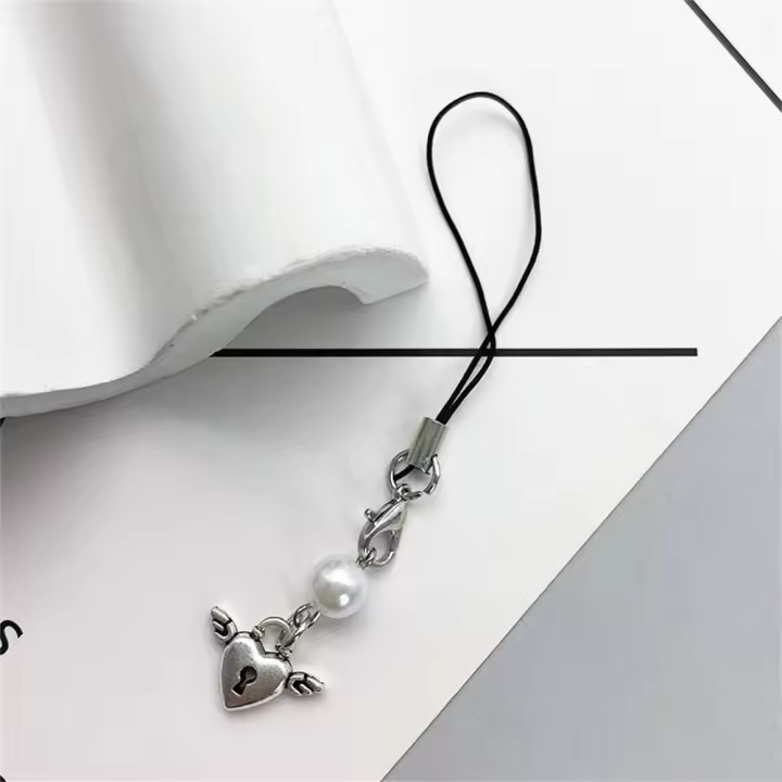 Cadena con cuentas Kawaii para chica, cordón para teléfono, dijes para bolso, cadena rosa para chica, colgante para teléfono, dijes de estrella para teléfono, correa para teléfono móvil - 1