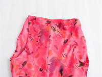 - Falda estampada elegante para mujer, retro plisada con volantes, cuello redondo, sin mangas, dobladillo dividido, playa - details 6
