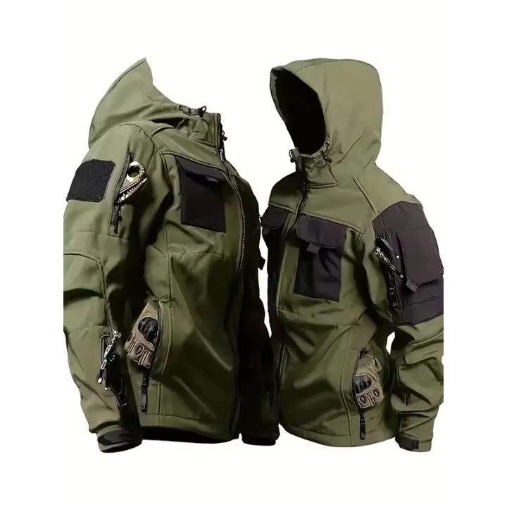 Chaqueta táctica impermeable y esponjosa de piel de tiburón, ropa de caza al aire libre - 1