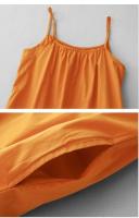 Vestido halter de color liso para mujer, vestidos informales holgados coreanos a la moda con temperamento elegante para viajes y vacaciones de verano - details 4