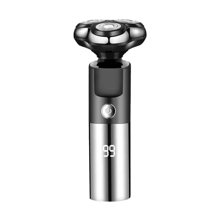 Afeitadora Eléctrica Portátil con Pantalla Digital Cuchillo de Barba para Hombres, Limpieza Completa del Cuerpo, Cabeza de Tres Cuchillos Flotante - 1