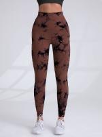 Tie Dye Sport Leggings Mujeres Scrunch Butt V-Cintura Pantalones de yoga sin costuras Fitness Running Medias - details 12
