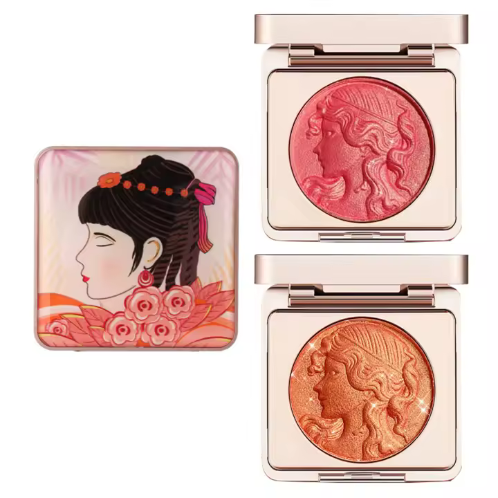 Colorete de chica en relieve para mejillas, colorete mate Natural, polvo facial Suave de alto pigmento, rubor para maquillaje diario - 1