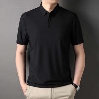 Nueva camiseta personalizada de verano de alta gama para hombre, Polo de marca de moda de negocios de manga corta de color sólido, cómodo y transpirable - details 37