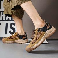 Sandalias de hombre, novedad de verano, zapatos de playa para hombre con suela blanca. Simples, transpirables y resistentes al desgaste. - details 15