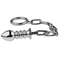 Juguetes sexuales para adultos de acero inoxidable, cadena, anillo con tapón Anal, estimulador de tracción de expansión para patio trasero, masaje de próstata, placer - details 2