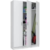 Armario Auxiliar Blanco 3 Puertas Acabado Mate Medidas: Ancho: 109 cm x Fondo: 37 cm x Alto: 180 cm - details 4