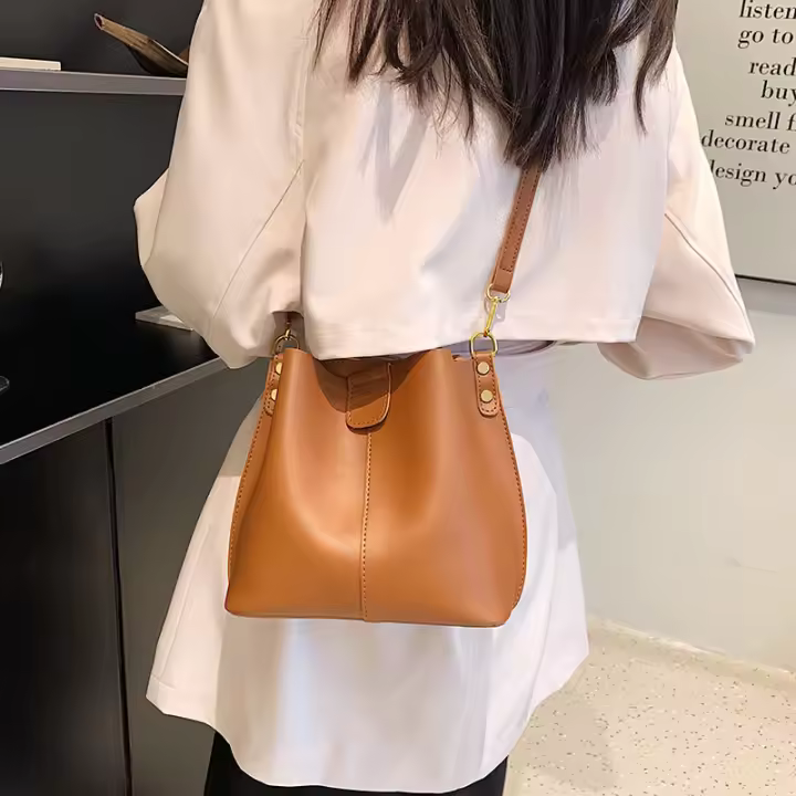 Nueva textura de alta calidad, bolso de hombro con carácter, bolso de mujer de tendencia de moda Retro de gran capacidad - 1
