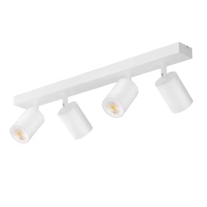 CBJKTX Foco de techo Lámpara de techo de 4 llamas - Luz de techo blanca Foco de techo moderno GU10 giratorio 350 °   Lámpara de cocina MAX.25W - 1