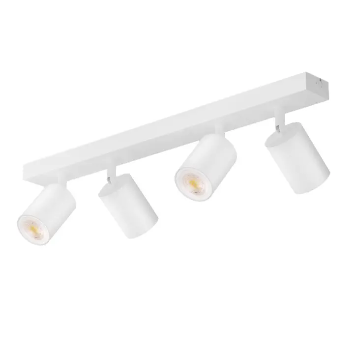 CBJKTX Foco de techo Lámpara de techo de 4 llamas - Luz de techo blanca Foco de techo moderno GU10 giratorio 350 °   Lámpara de cocina MAX.25W - 1