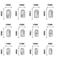 Uñas postizas decoradas con diamantes de imitación con radio y grosor adecuados para manicura principiante - details 2
