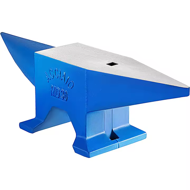 SucceBuy Yunque de cuerno, yunque de herrero de acero de 30 kg/66,1 libras con cuerno redondo y orificio resistente, para trabajos de metal, negro - 1