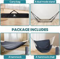 Hamaca y Silla de Algodón Anyoo Portátil Soporte Plegable para Uso Interior y Exterior - details 16