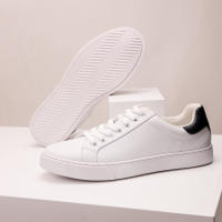 Zapatos blancos retro con punta negra para hombre, zapatillas versátiles - details 2