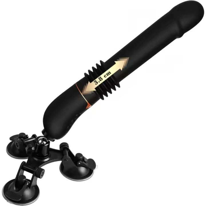 Máquina De Follar Vibrador Anal Con 3 Ventosas Fuertes, Vibrador De Consolador Realista Con Función De Choque, Juguete Sexual De Máquina Sexual Automática Para Mujeres, Hombres - 1