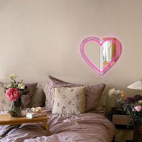 Luz de Espejo de Neón LED Alimentada por USB Decoración de Pared Regalo Ideal para Habitación de Novia y Niña Soporte de Maquillaje para Sala de Estar - details 7