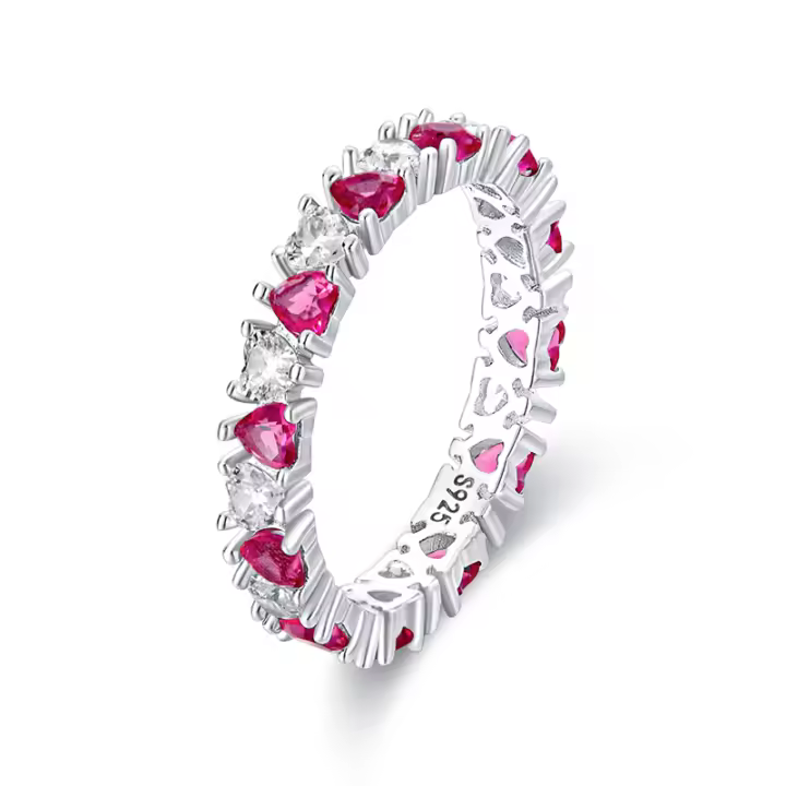 Anillos de circonia cúbica para mujer, Plata de Ley 2024 925 auténtica, cielo estrellado, amor, joyería de compromiso de boda, regalo de cumpleaños - 1