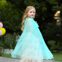 Capa de disfraz de princesa para niña, accesorios de fiesta, Blancanieves, Elsa, Anna, Rapunzel, Aurora, lentejuelas, tul, Halloween - details 26