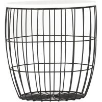 Juego de 2 Mesas Auxiliares Mesa de Centro con Función de Cesta Mesa de Sala Mesa de Metal - details 19