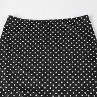 BUNO- Y2K falda elegante con estampado de puntos para mujer, falda media envolvente con volantes, trajes de vacaciones informales elegantes para primavera para mujer - details 8